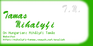 tamas mihalyfi business card